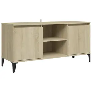 Berkfield TV Cabinet with Metal Legs Sonoma Oak 103.5x35x50 cm