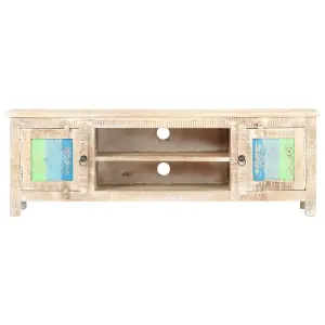 Berkfield TV Cabinet 120x30x40 cm Rough Acacia Wood