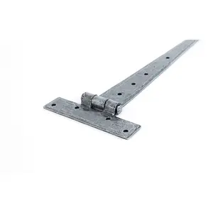 11.5cm H x 30.5cm W Surface Mount Pair Door Hinges Pewter Patina