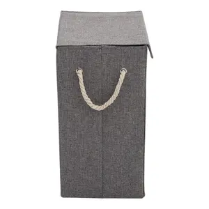 Fabric Laundry Hamper with Handles Grey