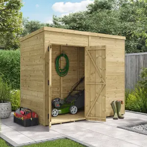 BillyOh Switch Tongue and Groove Pent Wooden Shed - 8x4 Windowless - 15mm Thickness