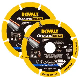 Dewalt DT40251 Extreme Metalmax Diamond Disc Cutting Grinding Wheel 115mm X 2