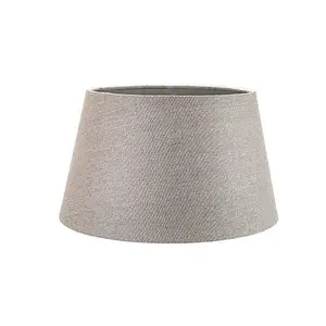 Traditional 8 Inch Grey Linen Fabric Drum Table/Pendant Lamp Shade 40w Maximum