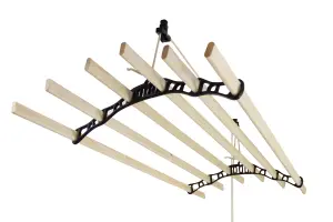 Clothing Airer Ceiling Pulleys- Black- 2m