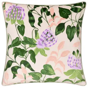 Wylder Passiflora Piped Velvet Feather Rich Cushion