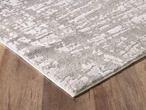 Serenity Modern Abstract Lines Contemporary Area Rugs Stone 60x220 cm