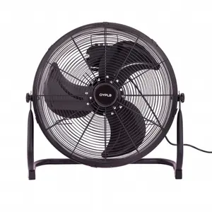 Oypla Electrical 18" Inch Black 3 Speed Floor Standing Gym Fan Hydroponic