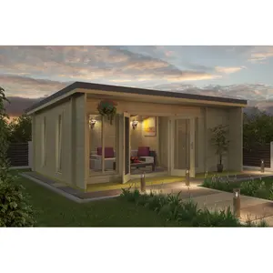 21 x 15 Ft Tongue and Groove Summer House Beige