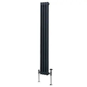 Traditional 2 Column Radiator - 1800 x 202 mm - Anthracite