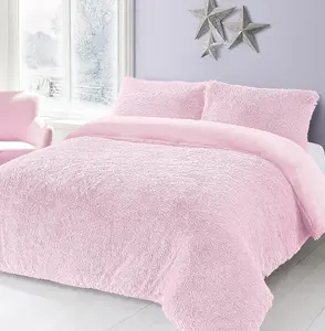 Teddy Bear Fleece Long Fur Cuddles Alaska Luxury Duvet Cover Set Warm Cosy Soft Teddy Bedding Set