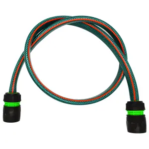 Garden Hose Pipe, Outdoor Tap to Reel Connection Set, 4 Layer Non-Toxic 1/2" Hose (Green, 3 m / 9.84 ft + 2 Quick Connectors)