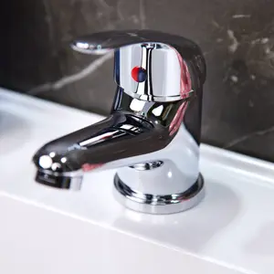 flode Mien Mono Basin Mixer Tap - Polished Chrome Finish