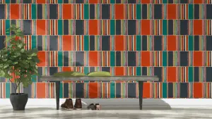 Rasch Florentine Contemporary Colour Blocks Bright Multi Wallpaper