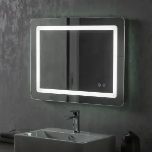 LED Bathroom mirror 80(w) x 60cm(h) Dimmable with Anti-fog