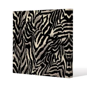 Gold Zebra Print (Canvas Print) / 101 x 101 x 4cm