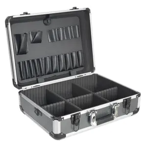 Sealey Aluminium Tool Case Box Heavy Duty Foam Lining Shoulder Strap AP610