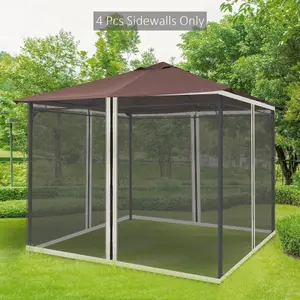 Outsunny 302 x 207cm Universal Replacement Gazebo Mesh Netting Screen Walls