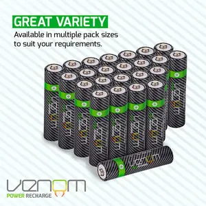 Venom Rechargeable AAA Batteries - 800mAh High Capacity - Pack of 4