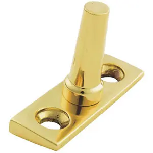 Angled Window Casement Stay EJMA Pin 27mm Fixing Centres Polished Brass