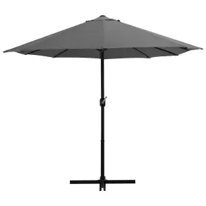 Berkfield Outdoor Parasol with Aluminium Pole 460x270 cm Anthracite