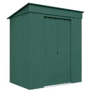 6 x 4 Pent Metal Garden Shed - Heritage Green (6ft x 4ft / 6' x 4' / 1.8m x 1.2m)