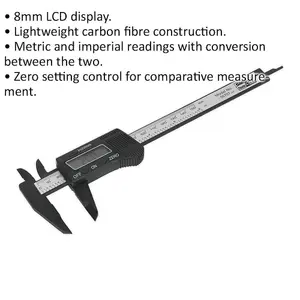 High Precision Digital Vernier Calipers with LCD Display - 0mm to 150mm Range