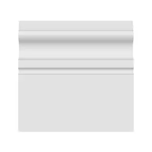 National Skirting Lisbon MDF Skirting Board - 220mm x 25mm x 3040mm, Primed, No Rebate