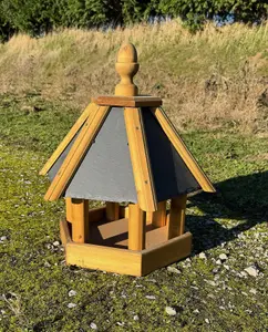 Simply Wood Palmer Bird Table Slate Roof with FREE Bird Seed