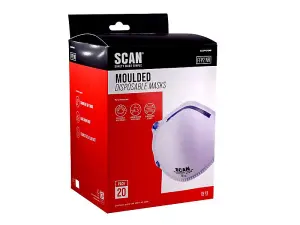 Scan  Moulded Disposable Mask FFP2 Protection Pack Of 20 SCAPPEP2MB