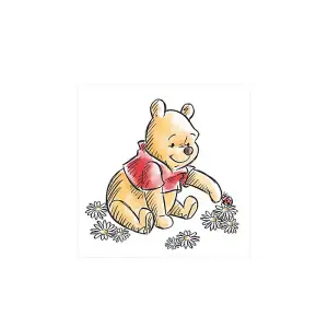 Winnie the Pooh Love Nature Print White/Red/Yellow (30cm x 30cm)