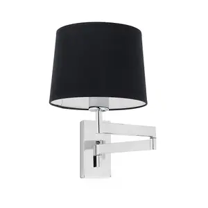 Luminosa Artis Wall Light with Shade Chrome, E27