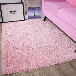 Large Baby Pink Shaggy Area Rugs Elegant and Fade-Resistant Carpet Runner - 160x230 cm