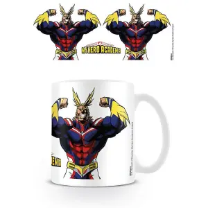 My Hero Academia Flex All Might Mug White/Navy/Yellow (One Size)