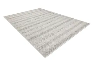 Carpet JERSEY 19243 grey - Chevron, structural, loop BOHO  80x150 cm