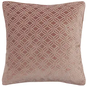 Paoletti Avenue Velvet Jacquard Feather Filled Cushion