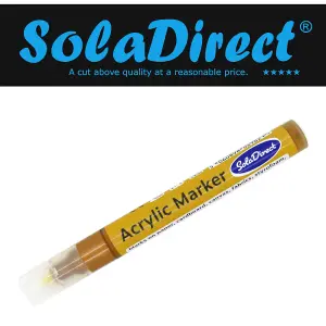 Acrylic Paint Marker Pen Permanent for Stone Leather Fabric Plastic (Metallic Brown)