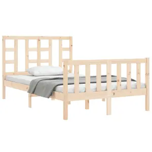 Berkfield Bed Frame with Headboard 120x200 cm Solid Wood