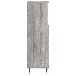 Berkfield Bathroom Cabinet Grey Sonoma 30x30x100 cm Engineered Wood