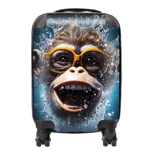 Splashart Cheeky Chimp Face Suitcase - Mini Cabin