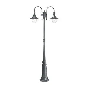 Luminosa Cima Outdoor Lamp Post 2 Lights Anthracite IP43, E27