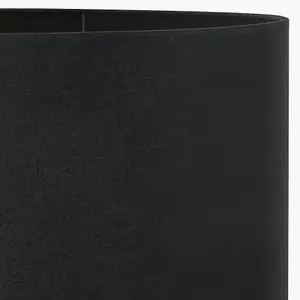 40cm Black Table Lampshade Poly Cotton Cylinder Drum Floor Lamp Shade