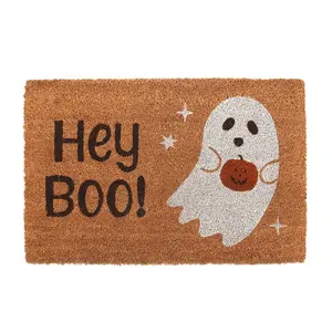 Something Different Hey Boo Ghost Door Mat Natural/White/Black (One Size)