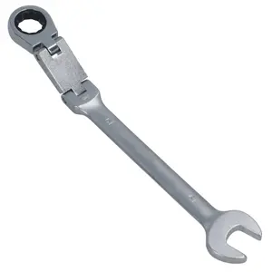 19mm Metric Double Jointed Flexi Ratchet Combination Spanner Wrench 72 Teeth