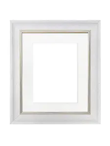 Scandi White Speckled Frame with White Mount for Image Size 15 x 10 Inch