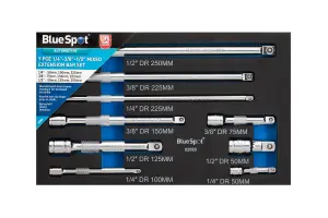 Blue Spot Tools - 9 PCE 1/4"-3/8"-1/2" Mixed Extension Bar Set