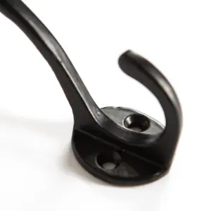 Hammer & Tongs - Hat & Coat Hook - W25mm x H80mm - Black