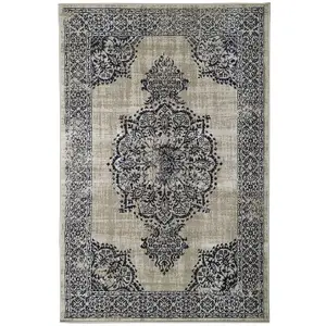 Origins Saville Grey / Blue Rug 80 X 150