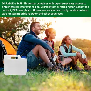 BPA Free Plastic Water Container with Tap Portable Water Container for Camping Outdoor, Easy Clean, Leakproof Drink Dispenser 10L