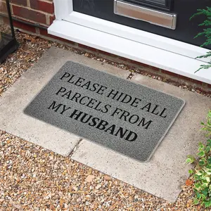 Nicoman Spaghetti Novelty UV Print Funny Door Mat 75 x 45cm - Please HIDE All Parcels From My Husband