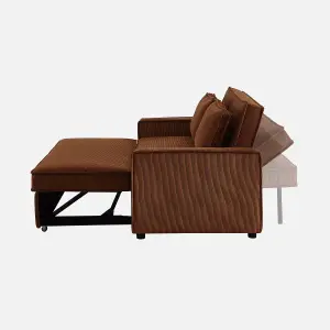 sweeek. 3-seater corduroy sofa bed Chill 172.5x91.5x88.5 cm